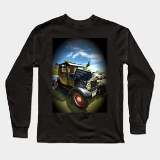 Ford Model A Hot Rod on black Long Sleeve T-Shirt